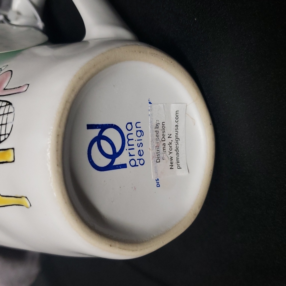Prima Design NWT "Hip Hop" Ceramic Mug with Plush Bunny - Picture 5 of 7
